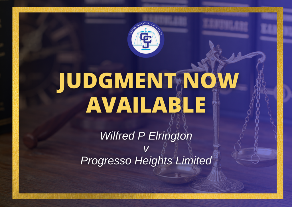 Judgement now available - Elrington v Progresso Heights